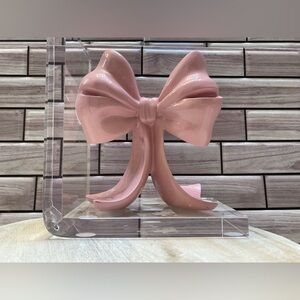 Coquette ❤️Pink Bow (1) Acrylic Bookend New